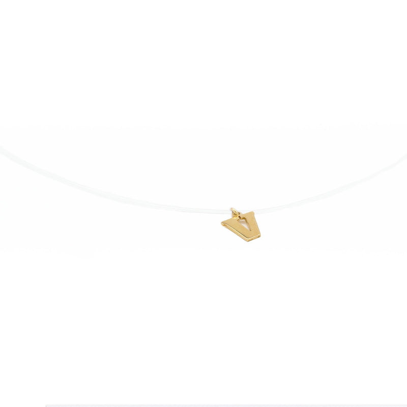 Collana invisibile con filo di nylon e madonnina – Gioielleria Collana invisibile con filo di nylon e madonnina – Gioielleria
