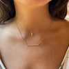 Invisible necklace with initial