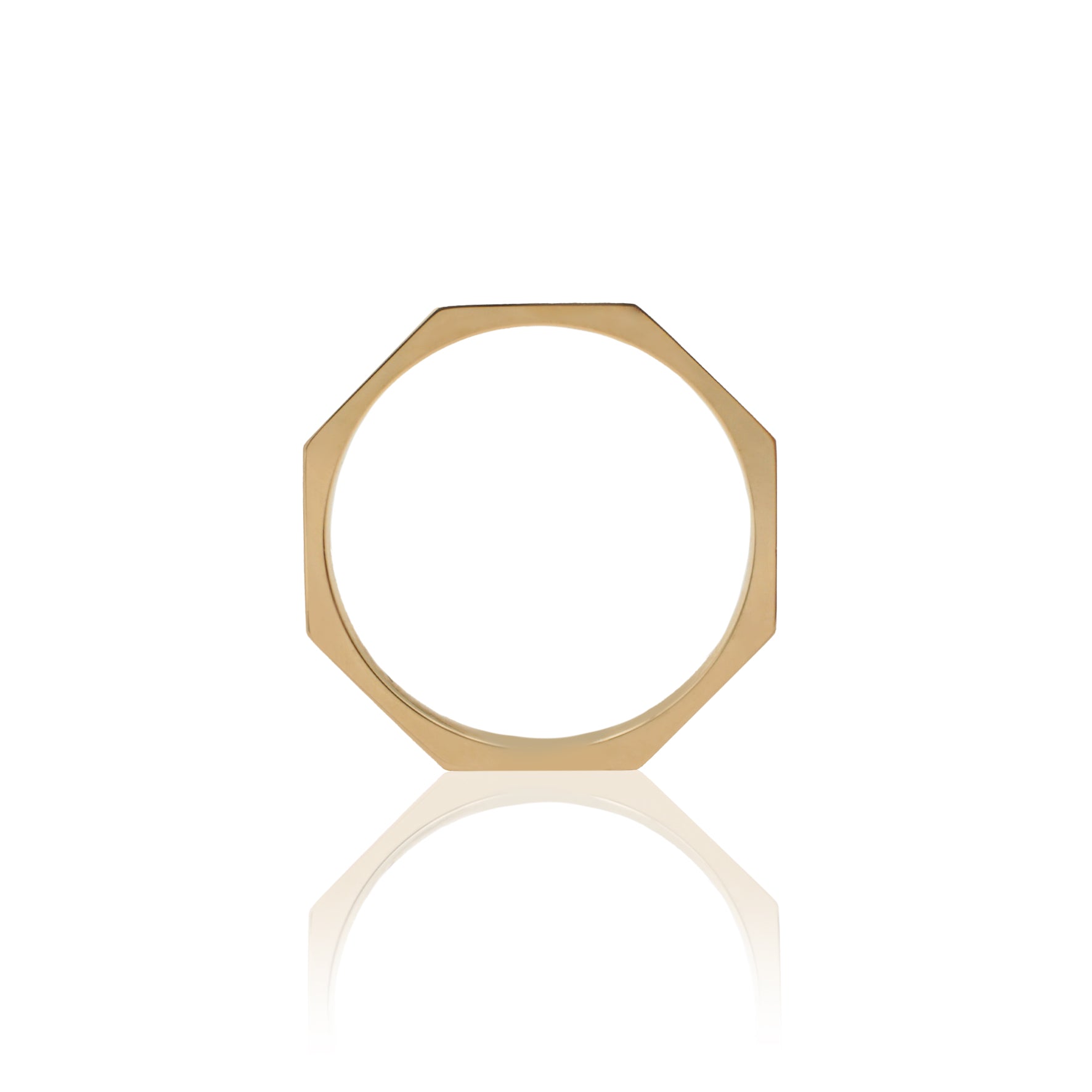 イエローゴールドの八角形リング – GioGioJewels